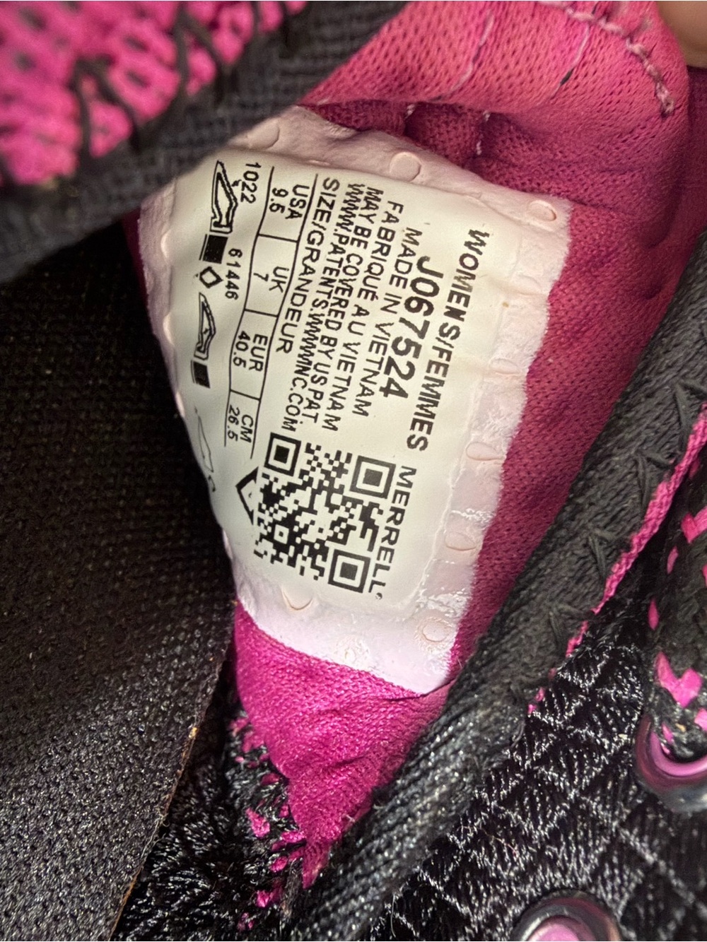 Merrell Women's Pink and Orange Athletic Sneakers - Picture 4 of 4